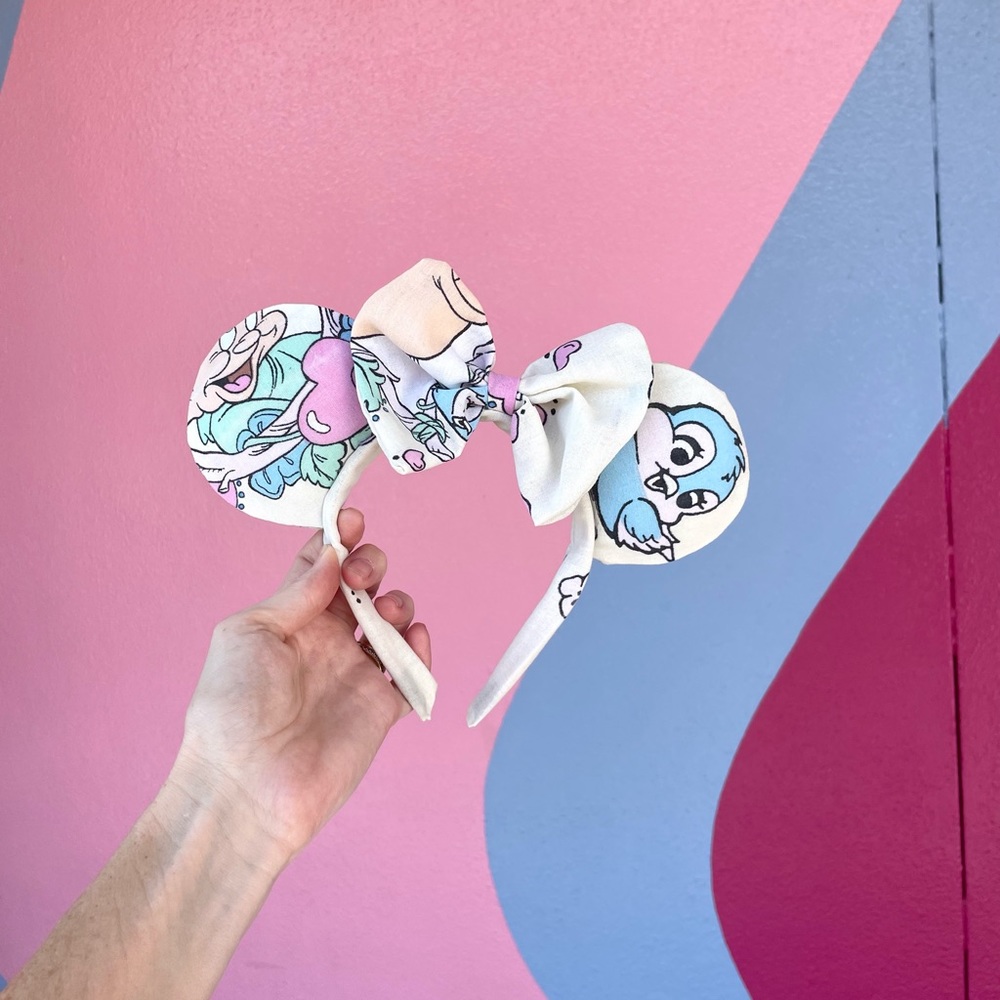 New York Couture Reworked Disney Vintage Snow White Dopey Mouse Ears Headband